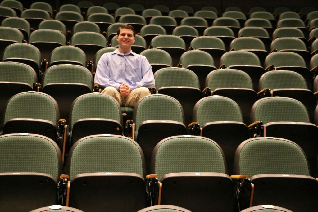 Evan in the JWCC Auditorium